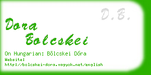 dora bolcskei business card